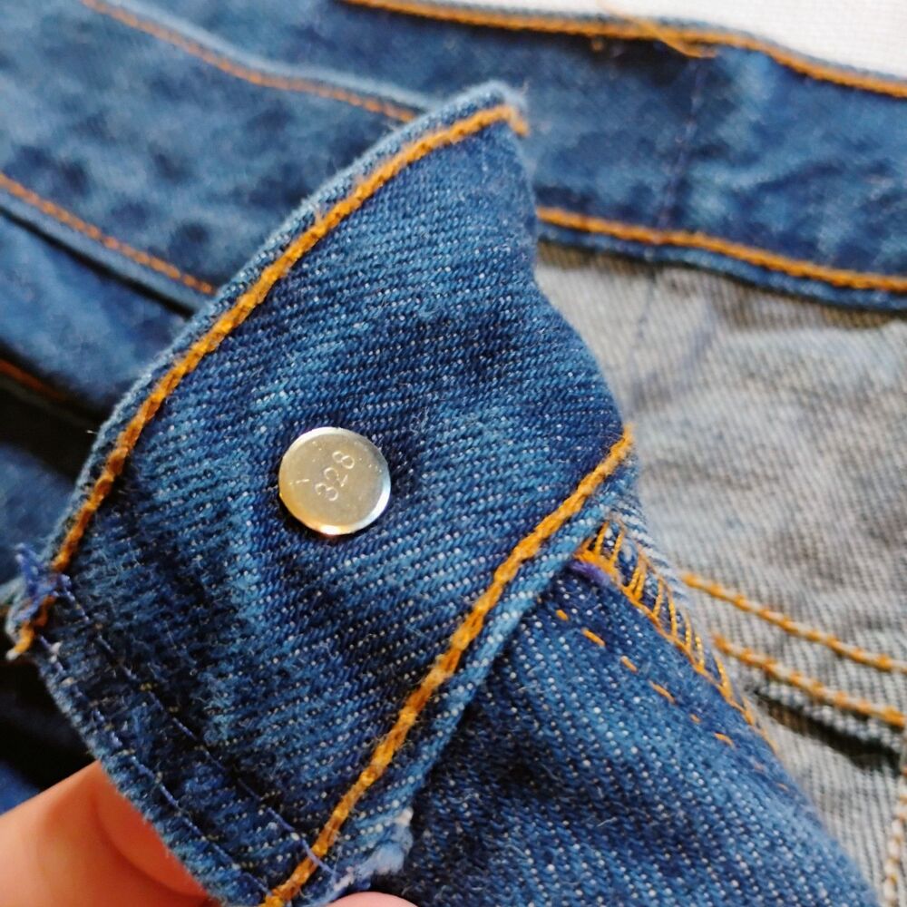 Vintage Levi's 505 Orange Tab Jeans 34x31 Straight Dark Wash 80's Denim - Picture 8 of 16